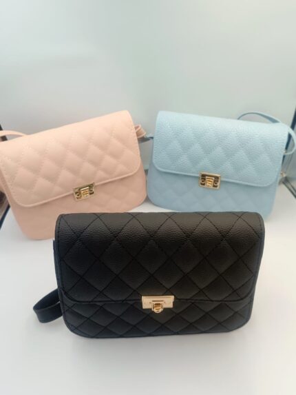 Stylish Leather Cross Bag Diamond Shape